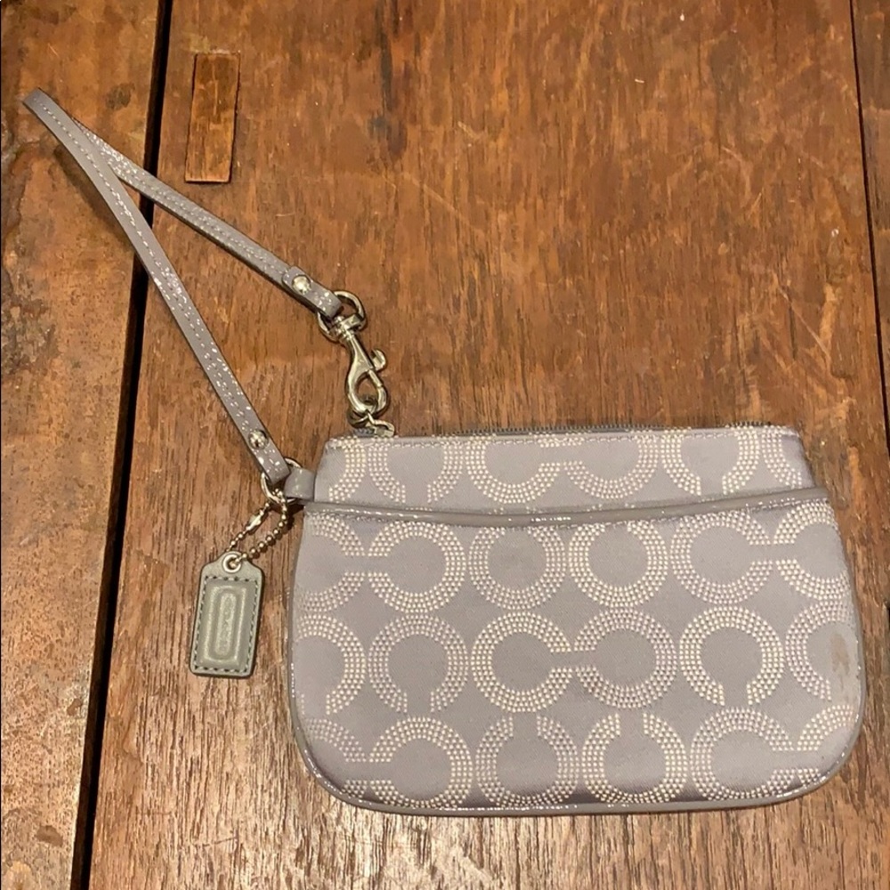 Coach Grey wristlet - new, no tag